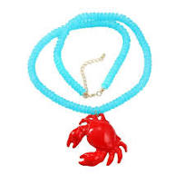 Clerance! Crab Necklace Summer New Beach Ocean Style Red Crab Pendant  Necklace Female European And American Exaggerated Hip-Hop Accessories Party  ...