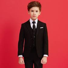 Modest Simple Black Tie Boys Wedding Suits 2019 Boys Wedding Suits Wedding Suits Party Suits