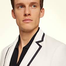 Orlebar Brown Edgar Towelling White Tailored Fit Towelling Blazer for Men