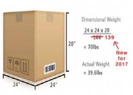 New Fedex Ups Dimensional Weight Rules For 2015 2016 2017
