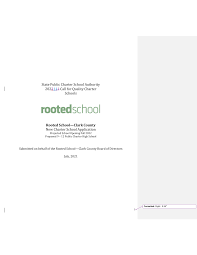 State Public Charter School Authority 2022111 Call for Quality Charter  Schools Rooted School—Clark County New Charter School A