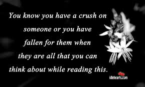 If you do, it could be because you have a crush on them, and your body is releasing chemicals like dopamine to encourage your crush. You Know You Have A Crush On Someone Idlehearts