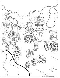 smurfs coloring page