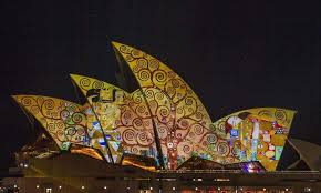 Klimt Artwork Displayed On Sydney Opera House Artwork Display Street Art Graffiti School Art Projects