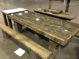Old Barn Wood Picnic Table Good Idea To Put The Glass On Top Old Barn Wood Wood Furniture Plans Barn Wood