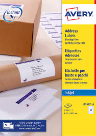 Browse a huge selection of over 1500+ blank label templates available to design, print, and download in multiple formats. Avery Self Adhesive Address Mailing Labels Inkjet Printers 21 Labels Per A4 Sheet 210 Labels Quickdry J8160 White Buy Online In Bahamas At Bahamas Desertcart Com Productid 52033581