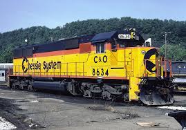Image result for Federal Yellow 1956 Chesapeake and Ohio Railroad
