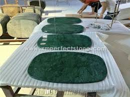 Granite table tops can be used both indoor and outdoors. Verde Guatemala Marble Coffee Table Top Round Oval Rectangle Square Table Top Design Green Table Tops From China Stonecontact Com
