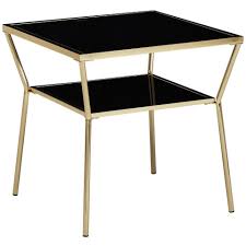Kayoom beistelltisch kasimir 525 gold / schwarz, 40cm (l/t) x 40cm (b) x 60cm (h). Finebuy Couchtisch Fb53019 Design Couchtisch Glas Schwarz 50 X 50 Cm 2 Ebenen Gold Metallgestell Wohnzimmertisch Beistelltisch Glastisch Quadratisch Online Kaufen Otto