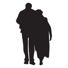 Couple Walking Together Silhouette Silhouette Couples Walking Silhouette Png