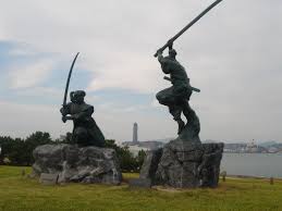 The Statue Of The Duel Between Miyamoto Musashi And Sasaki Kojiro In Ganryujima Samurai Concept Musashi Miyamoto Musashi Miyamoto musashi & sasaki kojiro. miyamoto musashi and sasaki kojiro