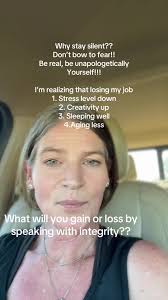 Why stay silent, being controlled by fear???let's show up with integri...