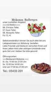 Mykonos Badbergen Videos Badbergen Menu Prices Restaurant Reviews Facebook