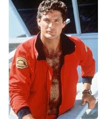 Die baywatch badenixen besuchen mitch (david hasselhoff) auf hawaii, um mit ihm dessen hochzeit zu feiern. To Look Beyond Stylish Featuring David Hasselhoff Baywatch Red Bomber Jacket So You Could Be The Trendsetter Red Bomber Jacket Baywatch Leather Jackets Women