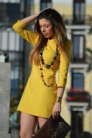 Lidia Bedman Yellow Submarine Vestidos Amarillos Cortos Ropa De Moda Mujer Ropa De Moda