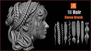 Artstation Zbrush Hair Curve Brush Resources Zbrush Hair Zbrush Hair Zbrush