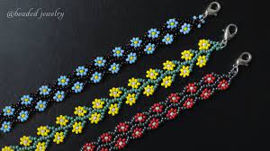 Beaded Daisy Chain Bracelet Tutorial How To Make Beaded Bracelet Youtube Beaded Bracelets Tutorial Making Bracelets With Beads Seed Bead Bracelets