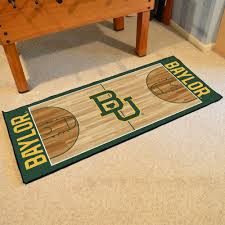Select the fanmats 3 ft. Baylor Basketball Court Runner Mat 30 X 72