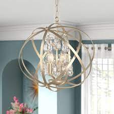 The protective iron finish provides a unique look to this light fixture. Mercer41 Philbrick 4 Light Unique Globe Chandelier Reviews Wayfair