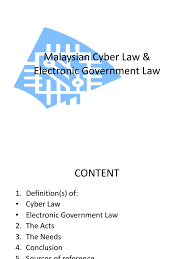 The basis of tort law 3. Malaysian Cyber Law Electronic Government Law