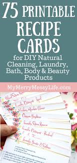 75 Printable Diy Natural Home Recipe Cards Diy Natural Products Baking Soda Shampoo Printable Recipe Cards