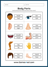 A collection of downloadable worksheets, exercises and activities to teach body parts, shared by english language teachers. Body Parts Worksheets Games4esl