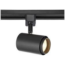 Black 10 Watt Led Cylinder Track Head For Juno Systems 1m287 Lamps Plus Lamps Plus Black Track Lighting Juno Track Lighting