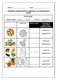 Children will learn about a range of different topics like the rainforest, plants and animals, space, temperature, seasons, weather, sounds, light, emotions and much more! Science Worksheets Healthy Vs Unhealthy Foods By Science Workshop