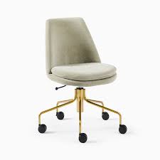 The spacious desktop provides a large space for your books and decorations, while the open shelf and cabinet design offer hidden place for organizing your essentials. Finley Swivel Office Chair Antique Brass West Elm United Kingdom