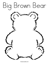 Coloring sheets wood burning patterns wood burning art. Big Brown Bear Coloring Page Twisty Noodle