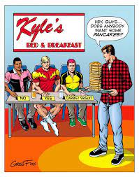 Kyle S Bed Breakfast By Greg Fox In A Strangely Legion Esque Situation Comic Covers Comic Book Covers Comic Book Cover