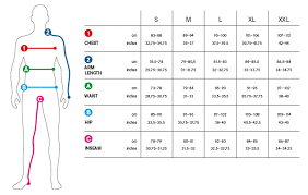 36 efficient jacket size chart for men