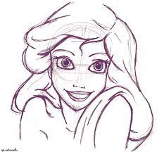Ariel Purple Pencil Draw Drawings Pencil Drawings Cartoon Drawings