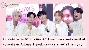 Lima anggota yang akan tampil bersama di 'kcon: Wanna One 5 11 Reunion 24102020 Youtube