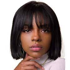 Wig bob malaysian remy 100% human hair lace front wig bob human hair wigs straight hair bob lace wig. 10 Inch Bob Wig With Bangs Human Hair Short Silky Straight Wigs With Bangs 100 Virgin Peruvian Human Hair Wig For Women Natural Color Buy Online In China At China Desertcart Com Productid 88968568