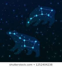 Stars the seven stars of the big dipper are alkaid (eta ursae majoris), mizar (zeta ursae majoris), alioth (epsilon ursae majoris), megrez (delta ursae majoris), phecda (gamma ursae majoris), dubhe (alpha ursae majoris) and merak (beta ursae majoris). Vector Illustration Of The Constellation Ursa Major And Ursa Minor Stars In The Night Sky Conste Ursa Major Constellation Ursa Minor Constellations Astronomy