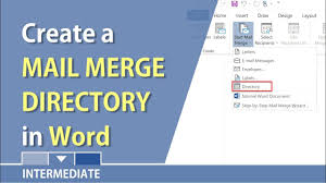 Create A Directory In Microsoft Word Using Mail Merge By Chris Menard