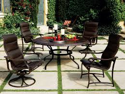 Tropitone Ravello Padded Sling Aluminum Dining Set In 2020 Outdoor Patio Furniture Sets Outdoor Patio Decor Patio