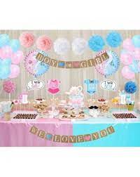 Gender Reveal Party Decorations Boy Or Girl Gender Reveal Balloons Photo Booth Props Straws For Baby Shower Decorations 84 Pack Set 1 Cl1800ir6q3 Gender Reveal Party Decorations Baby Reveal