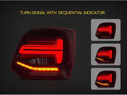 vland car accessories manufacturing led rear light for vw mk5 polo 2011 2017 led polo tail lamp with sequential indicator volkswagen polo volkswagen mk5 polo
