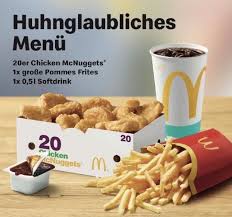 As couponxoo's tracking, online shoppers can recently get a save of 50% on average by using our coupons for shopping at mcdonalds 20 nuggets for $5. Mcdonald S Unser Huhnglaubliches Menu Mit Grosser Pommes Facebook