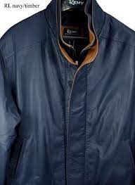 Remy Leather Classic Double Collar Bomber Style 6005 Menswear The Hub Ltd