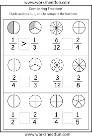 Comparing Fractions 2nd Grade Math Worksheets Math Fractions Worksheets Fractions Worksheets