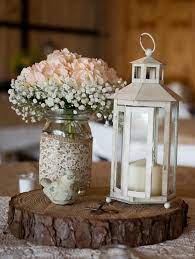 Decorated Mason Jar Flowers Wedding Centerpieces Mason Jars Vintage Wedding Centerpieces Wedding Jars
