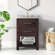 This corner vanity is absolutely beautiful.i was very surprised at the high quality and how it fits the corner of my bathroom. Modern 24 Inch Bathroom Vanities Allmodern