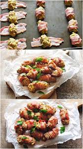Bacon Wrapped Stuffing Bites Recipe Appetizer Recipes Recipes Dinner