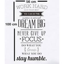 Dream big letter wall decor. Office Inspirational Dream Sticker Letters Wall Decor Stickers Wall Decals Work Hard Motivation Decal Sticker Family