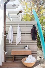 Create a mini water park right in your back yard with the rain showers splash pond water table™ by step2. 31 Beautiful Outdoor Shower Ideas Stunning Outdoor Shower Designs
