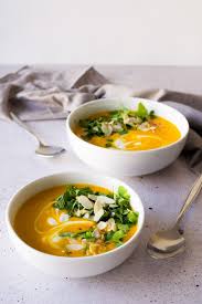 Spicy Sweet Potato Soup Lauren Caris Cooks Recipe Sweet Potato Soup Spicy Sweet Potato Soup Homemade Soup Recipe