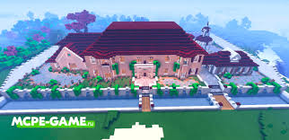 Huge mansion house in minecraft pocket edition! Minecraft Beautiful Mansion Map Download Review Mcpe Game